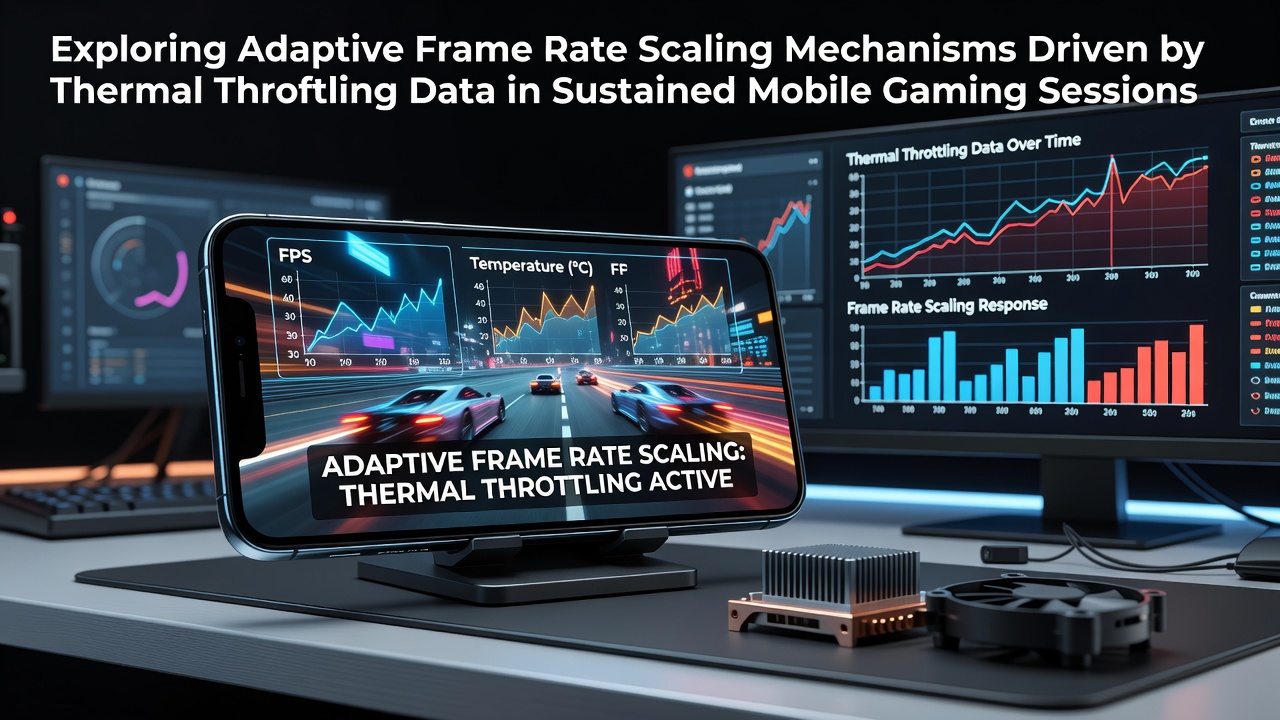 Mobile gaming device displaying thermal sensor data during extended play sessions