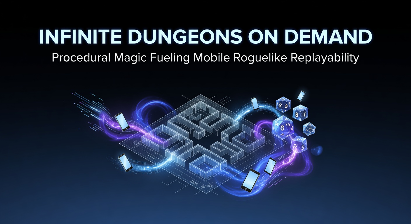 Vibrant screenshot of a procedurally generated dungeon in a mobile roguelike, showing twisting corridors, traps, and enemies