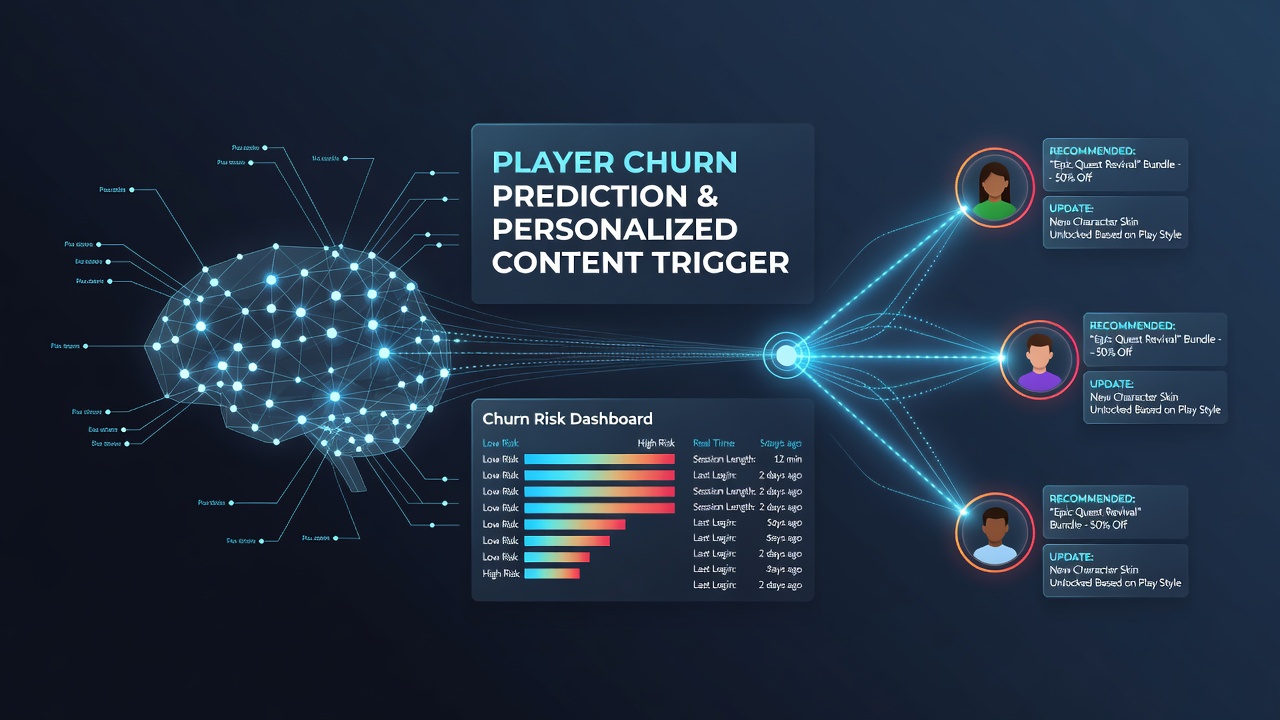 Illustration of personalized content update workflow in mobile game backend systems